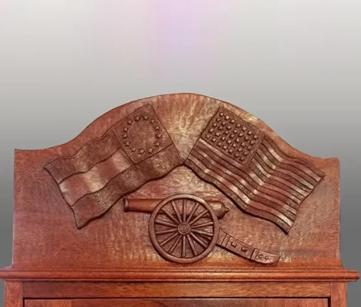 Civil War Documents and Artifact Cabinet