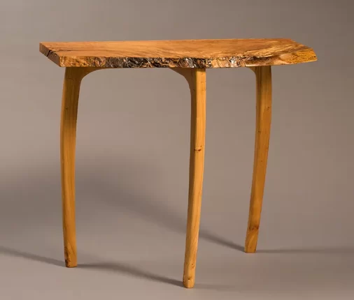 Free Form Butternut Occasional Table with Elm Sculpted Legs